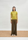 SWAYING 25 Spring/Summer Silk Wool Thin Straight Pants SW-SW25SS3B15C3-LV Green
